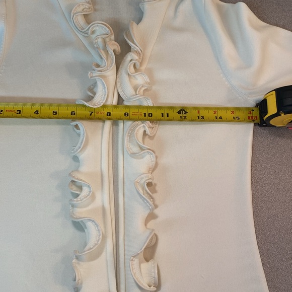 Ravel - Open Knit cardigan with ruffles. Size M - Picture 6 of 13